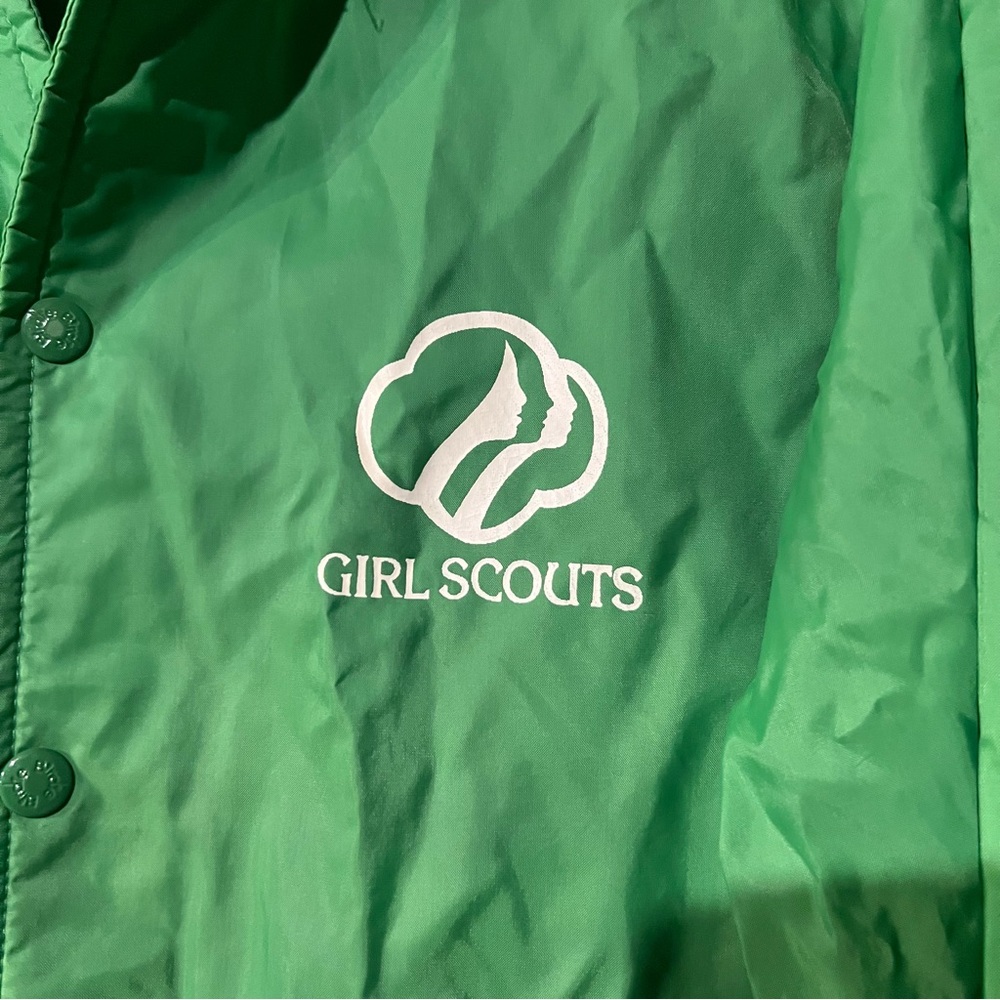 Girl Scouts Vtg Authentic 1980's USA Lined Nylon Windbreaker Sz M Jacket - Picture 2 of 10